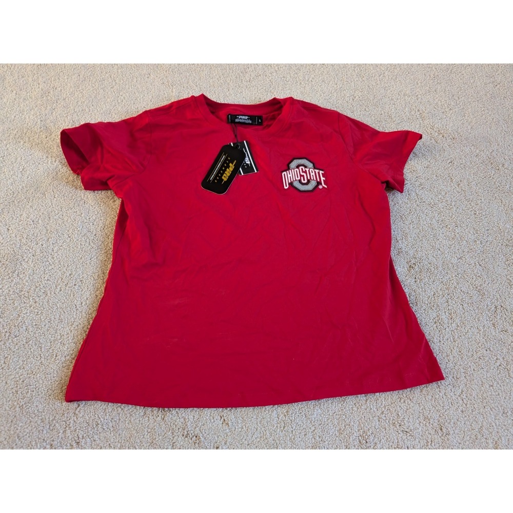 Women's Pro Standard Ohio State Buckeyes Heavy Patch T-Shirt Large NWT
